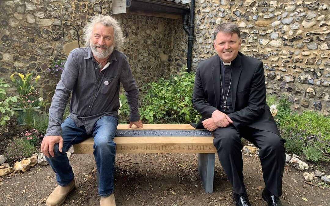 Julian anniversary seat blessed by the Bishop of Norwich
